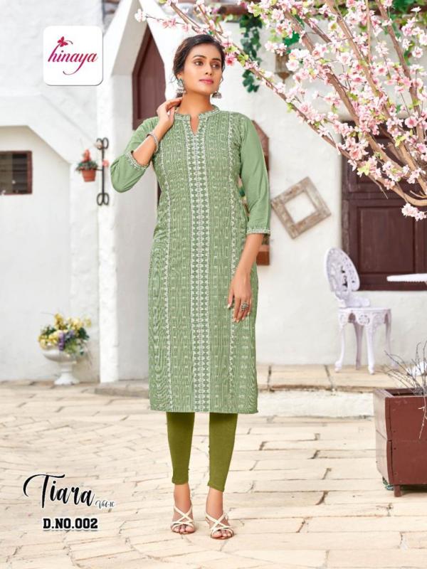 Hinaya Tiara 10 Rayon Fancy Wear Designer Kurti Collection